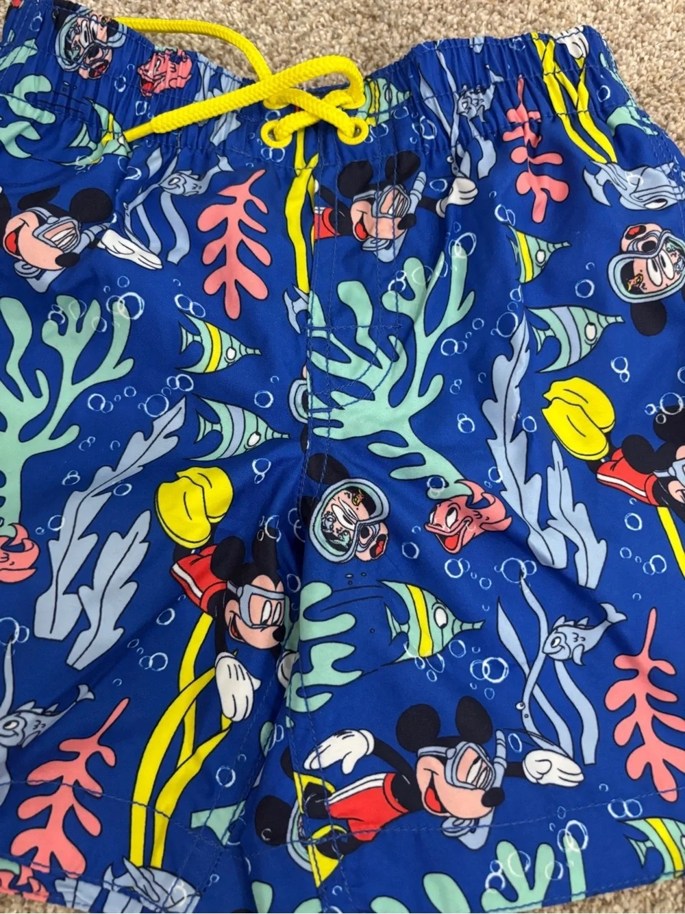 NEW! Gap x Disney Boys Mickey Swim Trunks Size 5 Swim Beachy Summer